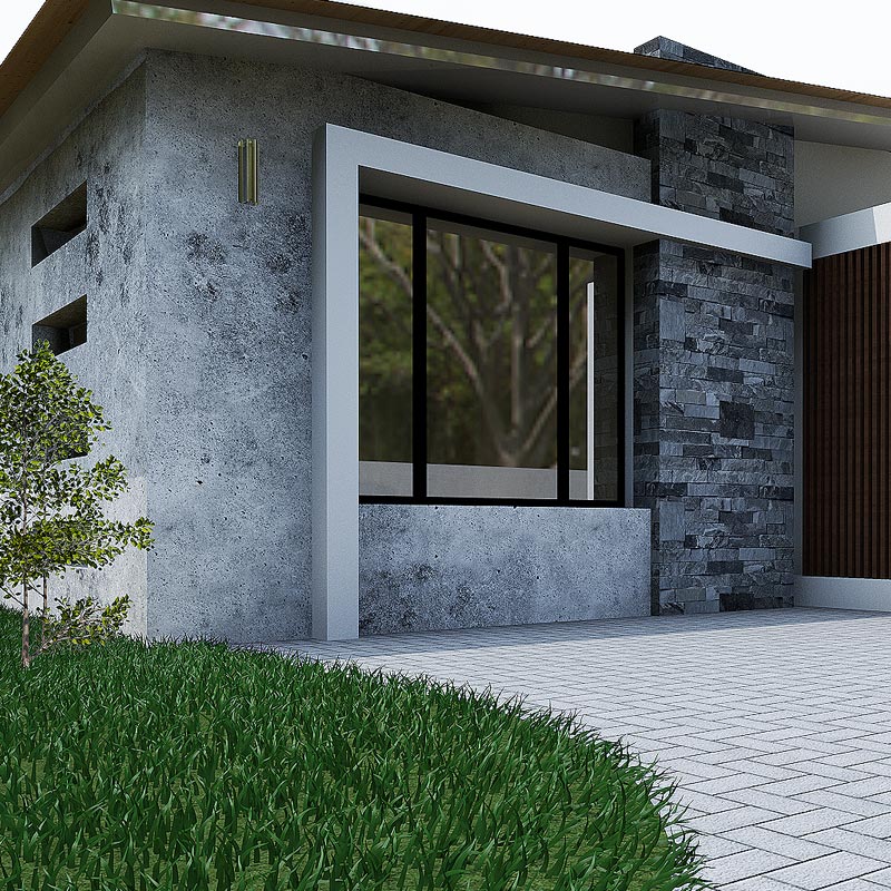 Verandah and stone detail