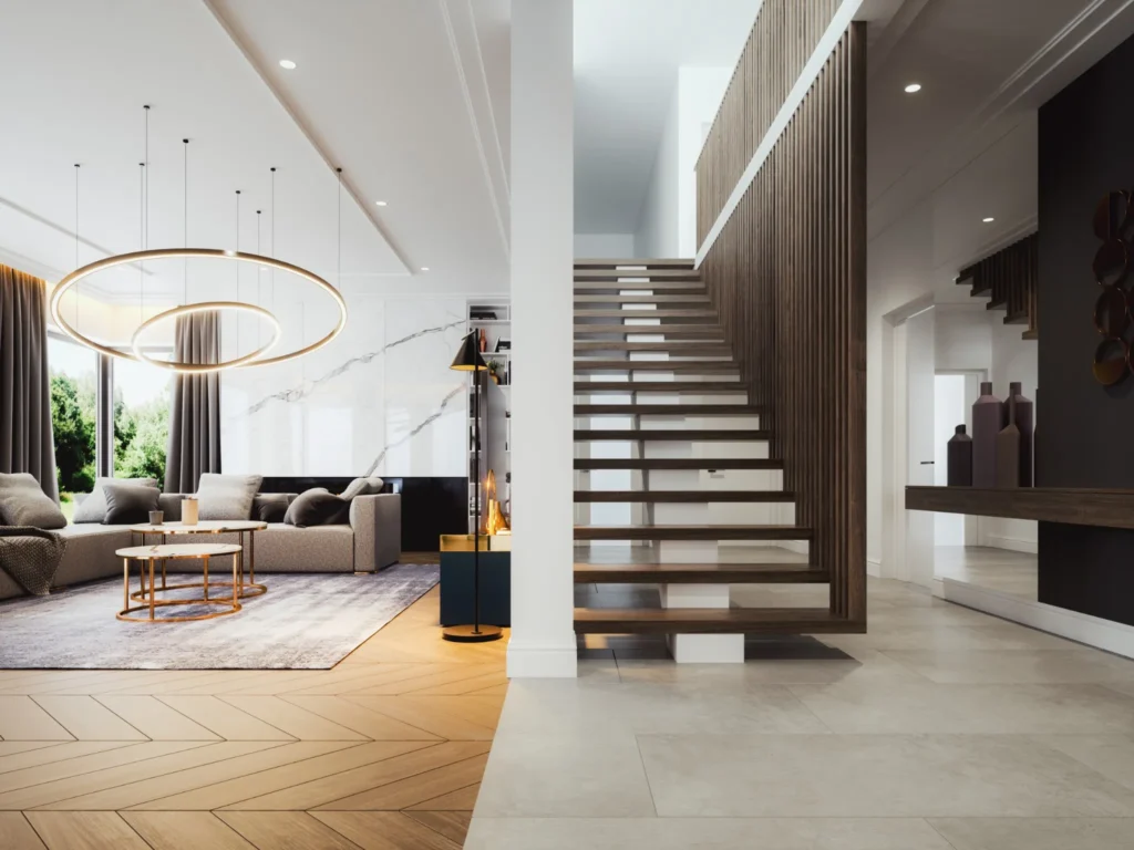 Light through a finished interior